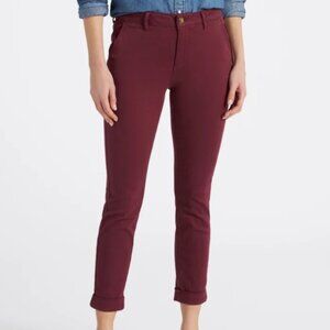 NWT Cosmic Blue Love Callie Cuffed Skinny Pant Burgundy Size 14 32 Stitch Fix
